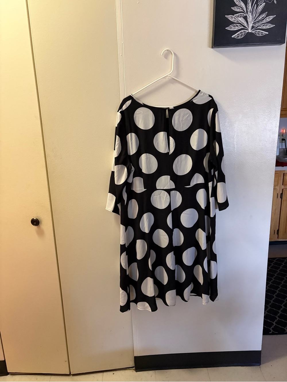 Lane Bryant Black Dress with White Polka Dots